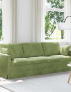 vidaXL Диван Светло зелено 228 x 78 x 80 см Кадифе