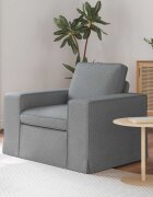 vidaXL Диван Светлосиво 103 x 80 x 82 см текстил