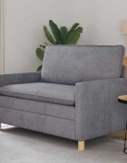 vidaXL Диван Светлосиво 126 x 81 x 875 см Полиестер