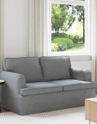 vidaXL Диван Светлосиво 144 x 80 x 85 см текстил