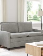 vidaXL Диван Светлосиво 156 x 81 x 875 см Кадифе