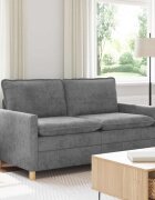 vidaXL Диван Светлосиво 156 x 81 x 875 см Полиестер