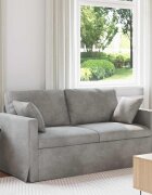vidaXL Диван Светлосиво 158 x 78 x 80 см Кадифе