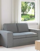 vidaXL Диван Светлосиво 162 x 80 x 82 см текстил