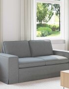 vidaXL Диван Светлосиво 182 x 80 x 82 см текстил