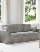 vidaXL Диван Светлосиво 198 x 78 x 80 см Кадифе
