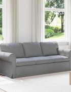 vidaXL Диван Светлосиво 215 x 82 x 80 см текстил