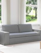 vidaXL Диван Светлосиво 222 x 80 x 82 см текстил