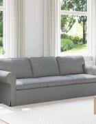vidaXL Диван Светлосиво 245 x 82 x 80 см текстил