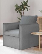 vidaXL Диван Светлосиво 75 x 82 x 85 см текстил