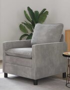 vidaXL Диван Светлосиво 76 x 81 x 875 см Кадифе