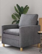vidaXL Диван Светлосиво 76 x 81 x 875 см Полиестер