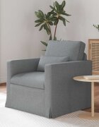 vidaXL Диван Светлосиво 78 x 78 x 80 см текстил