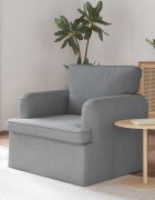 vidaXL Диван Светлосиво 84 x 80 x 85 см текстил