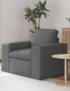 vidaXL Диван Тъмен сив 103 x 80 x 82 см текстил