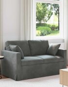 vidaXL Диван Тъмен сив 138 x 78 x 80 см Кадифе