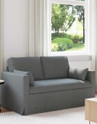 vidaXL Диван Тъмен сив 139 x 78 x 80 см текстил