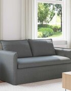 vidaXL Диван Тъмен сив 156 x 82 x 85 см текстил