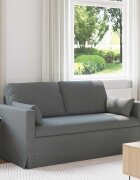vidaXL Диван Тъмен сив 158 x 78 x 80 см текстил