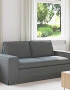 vidaXL Диван Тъмен сив 182 x 80 x 82 см текстил