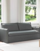 vidaXL Диван Тъмен сив 196 x 82 x 85 см текстил