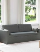 vidaXL Диван Тъмен сив 198 x 78 x 80 см текстил