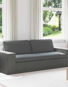 vidaXL Диван Тъмен сив 222 x 80 x 82 см текстил