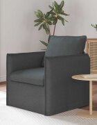 vidaXL Диван Тъмен сив 75 x 82 x 85 см текстил
