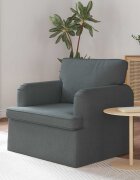 vidaXL Диван Тъмен сив 84 x 80 x 85 см текстил