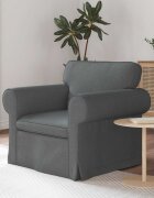 vidaXL Диван Тъмен сив 95 x 82 x 80 см текстил