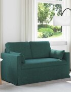 vidaXL Диван Тъмен зелен 139 x 78 x 80 см текстил
