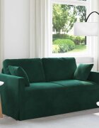 vidaXL Диван Тъмен зелен 158 x 78 x 80 см Кадифе