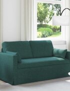 vidaXL Диван Тъмен зелен 158 x 78 x 80 см текстил