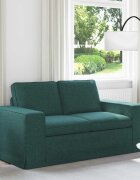 vidaXL Диван Тъмен зелен 162 x 80 x 82 см текстил