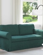vidaXL Диван Тъмен зелен 175 x 82 x 80 см текстил