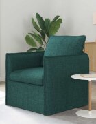 vidaXL Диван Тъмен зелен 75 x 82 x 85 см текстил