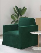 vidaXL Диван Тъмен зелен 78 x 78 x 80 см Кадифе