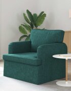 vidaXL Диван Тъмен зелен 84 x 80 x 85 см текстил