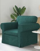 vidaXL Диван Тъмен зелен 95 x 82 x 80 см текстил