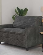 vidaXL Диван Тъмносиво 126 x 81 x 875 см Полиестер