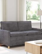 vidaXL Диван Тъмносиво 156 x 81 x 875 см Полиестер