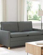vidaXL Диван Тъмносиво 156 x 81 x 875 см Текстил