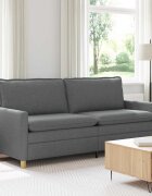 vidaXL Диван Тъмносиво 196 x 81 x 875 см Текстил