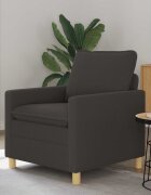 vidaXL Диван Тъмносиво 76 x 81 x 875 см Текстил
