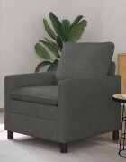 vidaXL Диван Тъмносиво 76 x 81 x 875 см Текстил