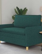 vidaXL Диван Тъмнозелено 126 x 81 x 875 см Текстил