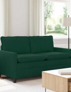 vidaXL Диван Тъмнозелено 156 x 81 x 875 см Кадифе