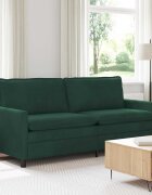 vidaXL Диван Тъмнозелено 196 x 81 x 875 см Кадифе