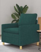 vidaXL Диван Тъмнозелено 76 x 81 x 875 см Текстил