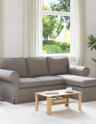 vidaXL Диван Таупе 195 x 138 x 80 см текстил